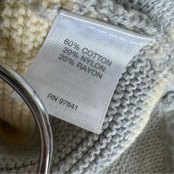 J Jill Bateau Neck Cotton Blend Gray Striped Sweater Size M - Picture 9 of 9